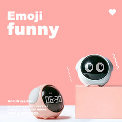 Cute expression alarm clock, fun desk birthday gift, suitable for boyfriends and girlfriends