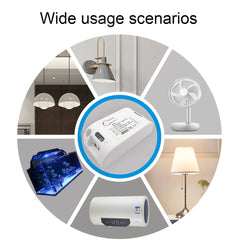 Interruptor de luz LED Tuya WiFi Smart Life APP DIY Relé RF Receptor, Controlador de contagem regressiva de voz via Google Home Alexa