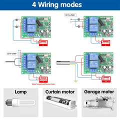 AC 85-220V 433 Mhz Wireless Switch Remote ON OFF Relay 10a Receiver Remote Control Switch for Curtain Garage Door Light Lamp Fan