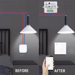 Interruptor de iluminação inteligente WiFi Tuya 433 MHz Painel de parede Interruptor liga/desliga 220 V Relé com Alexa Google Home Controle de voz para lâmpada de teto