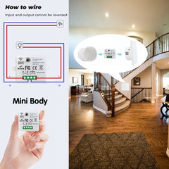 Wifi Tuya Mini Interruptor de Luz Inteligente 433MHZ Painel de Parede Sem Fio Interruptor de Toque 220V 10A Relé Funciona com Alexa Google Home Smart Life