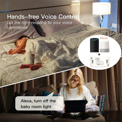 Controlador de interruptor de luz inteligente WIFI Tuya Smart Life 90V 250V 10A com Google Home Alexa Voice Timing Controller para lâmpada de teto