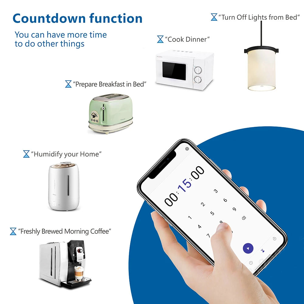 WIFI Tuya Smart Life Smart Light Switch Controller 90V 250V 10A with Google Home Alexa Voice Timing Controller for Ceiling Lamp