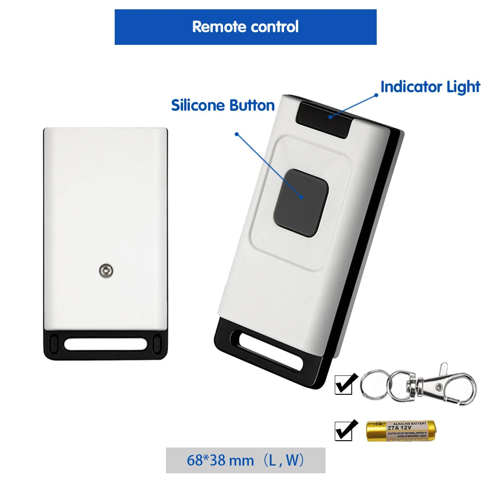 433 MHz Controle Remoto Sem Fio AC110V 220V 10A 1CH Relé Receptor e Botão de Pressão Transmissor para Controlador de Ventilador de Lâmpada de Luz LED