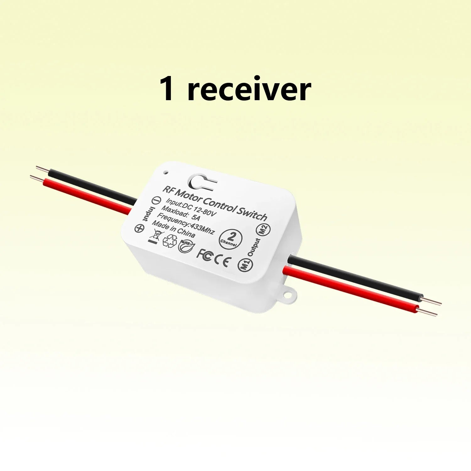 433 Mhz Controle Remoto Sem Fio DC Motor Interruptor 12V 24V 48V 80V 2 Canais Relé Receptor Transmissor para Cortina de Porta de Garagem