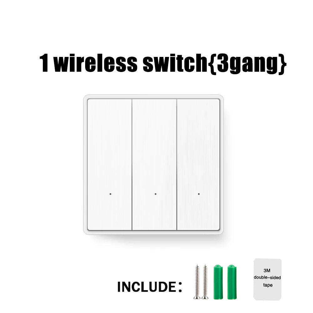 433Mhz Wireless Light Switch Without Neutral Wiring and 1/2/3gang Wall Panel Switch On Off 10A 110V 220V Receiver for Lamp Fan