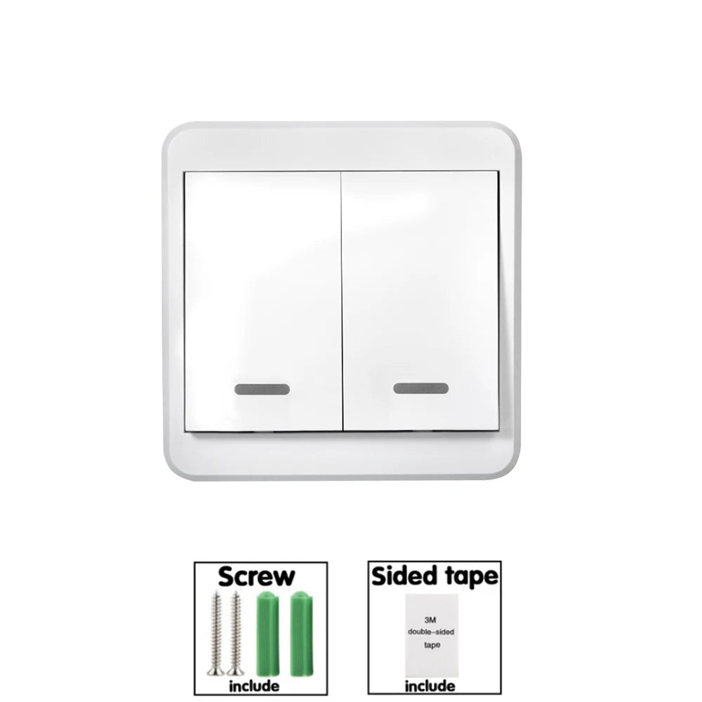 Interruptor de luz Botão de pressão Controle remoto Painéis de parede sem fio Interruptor Mini relé remoto 220v 10a para melhoria da casa Elétrica