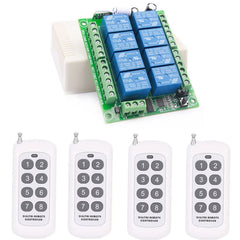 433MHz Wireless Universal Remote Control DC 12V 8CH rf Relay Receiver and 500 meters remote control for Wireless Remote Control