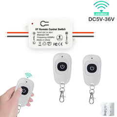 RF 433 Mhz Controle Remoto Universal Wireless Switch DC 12V 24V 36V Relé Receptor Controle Remoto para Portão DC Eletrodomésticos Led Ventilador