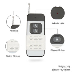 433Mhz 1000-Meters Remote Control 1CH Universal Wireless RF Relay 12V Controller and Transmitter, DIY Smart remote control