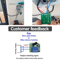 433 Mhz Universal Remote Control Wireless Switch 5V 30V 10A 1 Channel Radio Receiver 80 Meters Remote Control for Gate Door Led