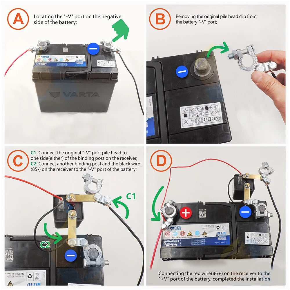 Battery Switch Relay 12V Remote Battery Kill Switch Car Batterys Disconnect Relay Anti Theft Shut Off Switch Battery Isolator