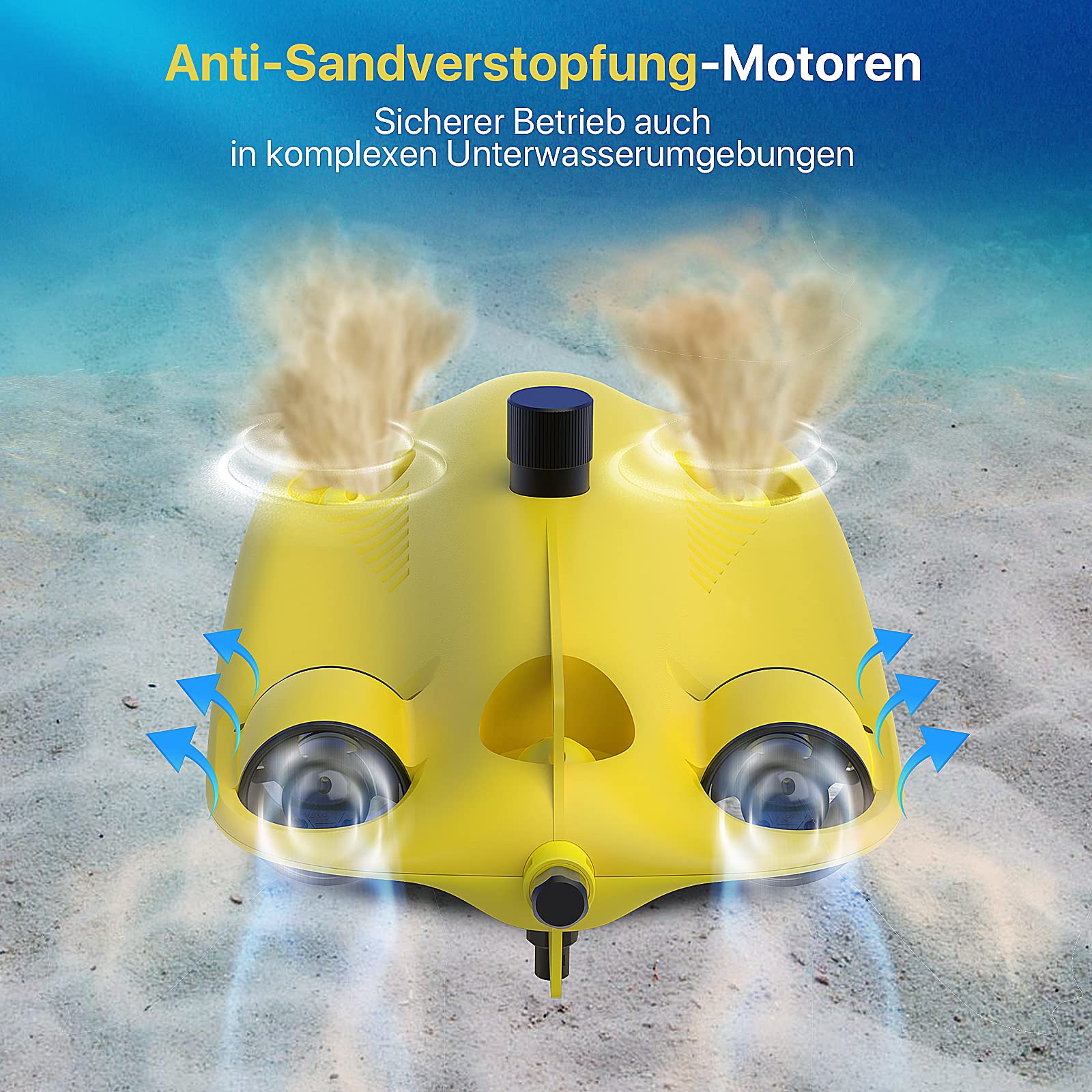 gladius Underwater Drone, Mini S UHD Underwater Vehicle with 4K + ICE Image Stabilisation Camera, Real Time Display, Direct Connection Remote Control, Dive up to 330 Feet Underwater, Portable ROV