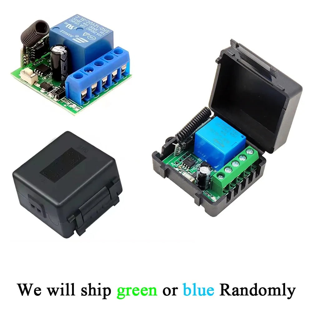 433 mhz wireless remote control switch DC 12V 10A 1CH relay receiver for Garage Gate Motor Light ON OFF Transmitter