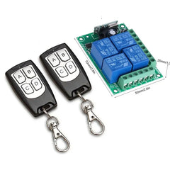 DC12V 433Mhz 4 channel wireless learning code 12V remote control switch and controller kit for door gate