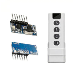 Módulo transmissor e receptor RF de 433 MHz Interruptor sem fio Interruptor de controle de saída de 4 canais Relé remoto