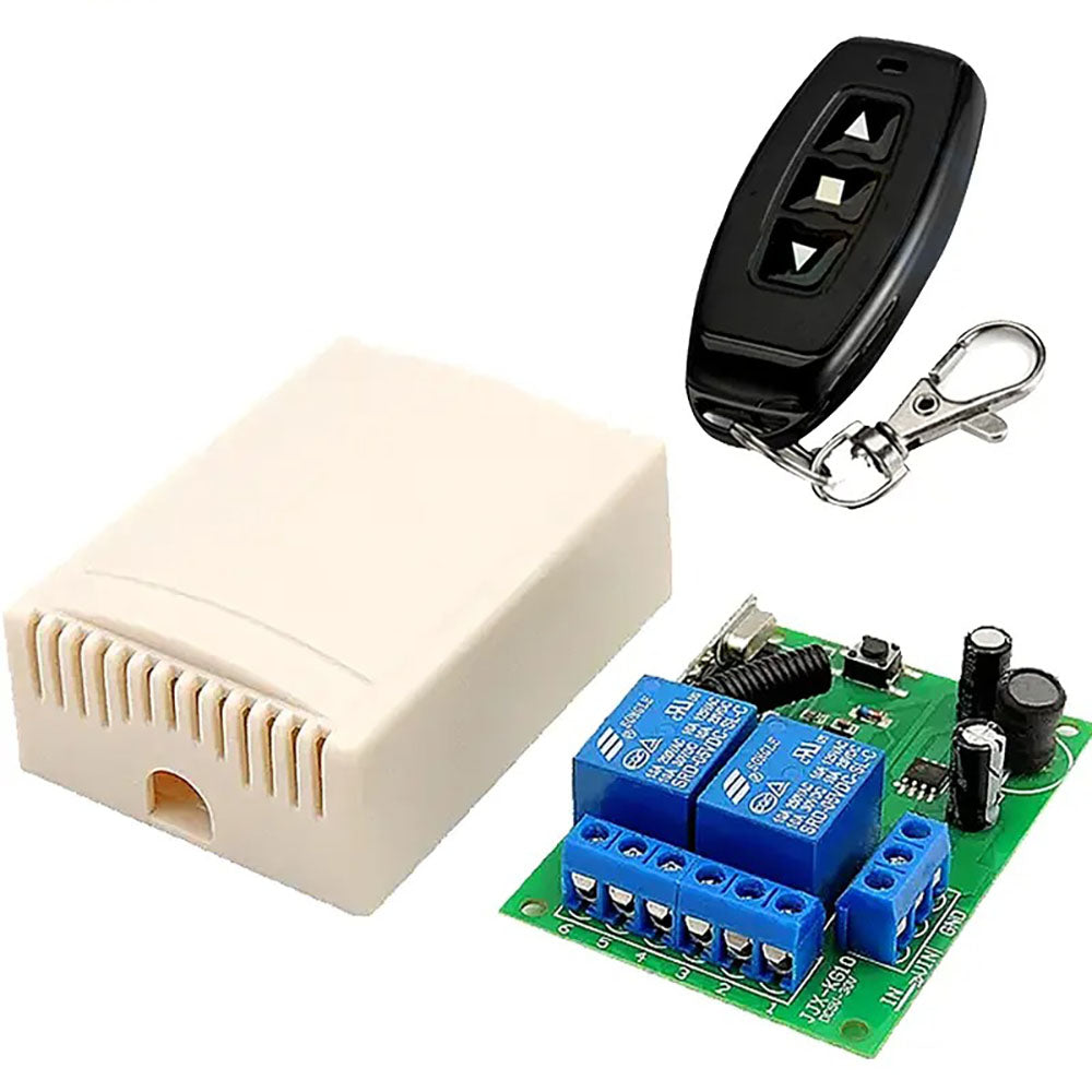 433 MHz DC6-30V Wireless 2CH RF Transmitter Remote Control Switch + RF Relay Receiver For Light Garage Door Opener