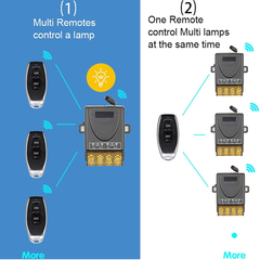 220V 30A relay Wireless RF Remote Control Switch Wireless Remote Control Switch Receiver Transmitter 315/433 Remote Control