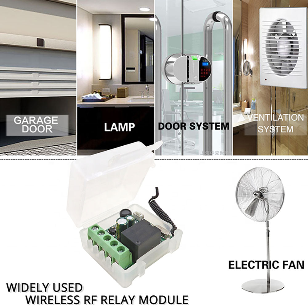 Interruptor de controle remoto RF de 1 canal de 220 V 433 MHz Módulo receptor de relé de controle remoto sem fio universal 