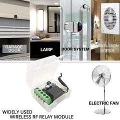 Interruptor de controle remoto RF de 1 canal de 220 V 433 MHz Módulo receptor de relé de controle remoto sem fio universal 