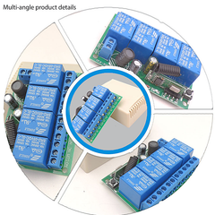 433Mhz 4 canais sem fio código de aprendizagem 24V interruptor de controle remoto e kit controlador para portão de porta