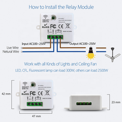 AC85-250V 433Mhz Wireless Remote Control AC220V Universal RF Relay Receiver Module Light Remote Controller For Led Light