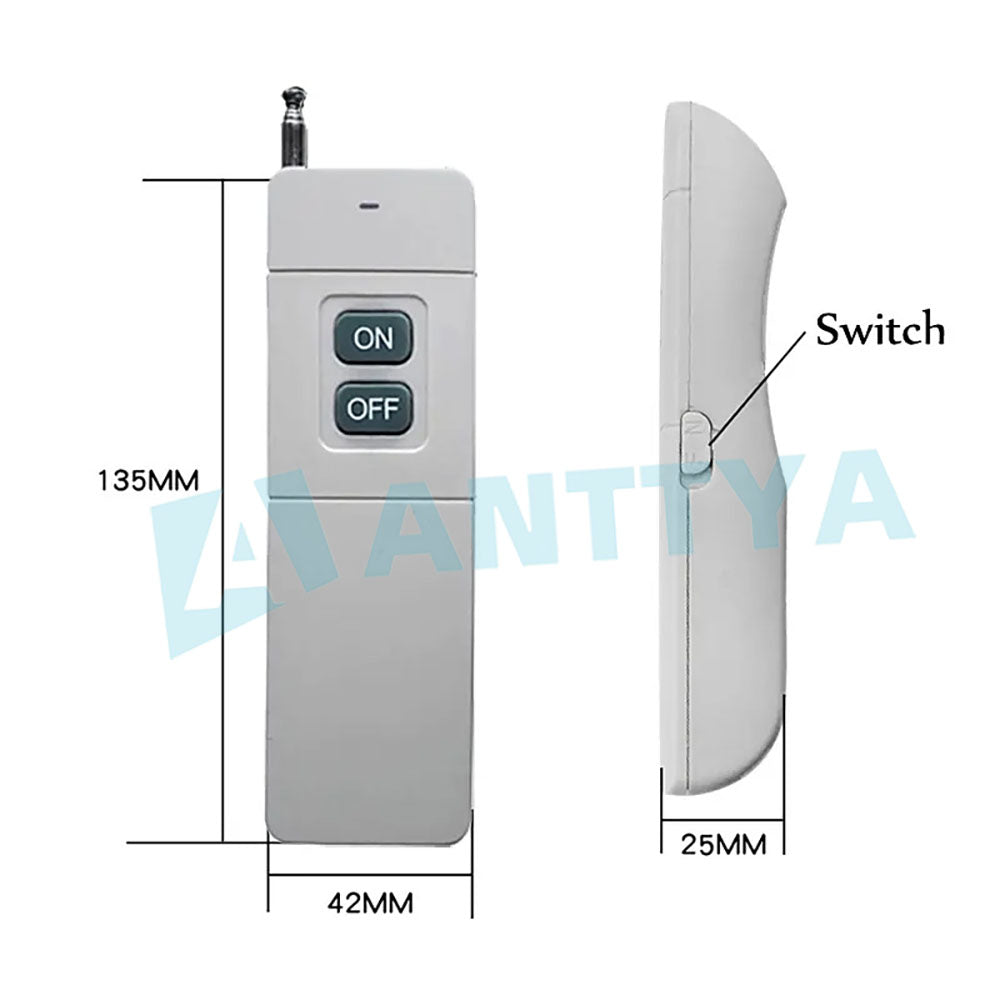 3000m Long Rnage Distance 110V 220V Light Switch 433MHz Wireless Remote Control Switch and Transmitter for Water Pump