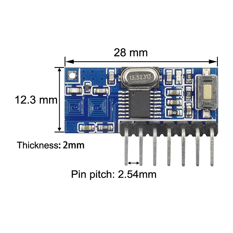 Módulo transmissor e receptor rf de 433 mhz Módulo transmissor e receptor rf Controle remoto inteligente ir e rf