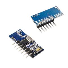 Receptor e transmissor sem fio de 433 MHz Saída 4CH com controle remoto de código de aprendizagem Módulos de RF sem fio EV1527