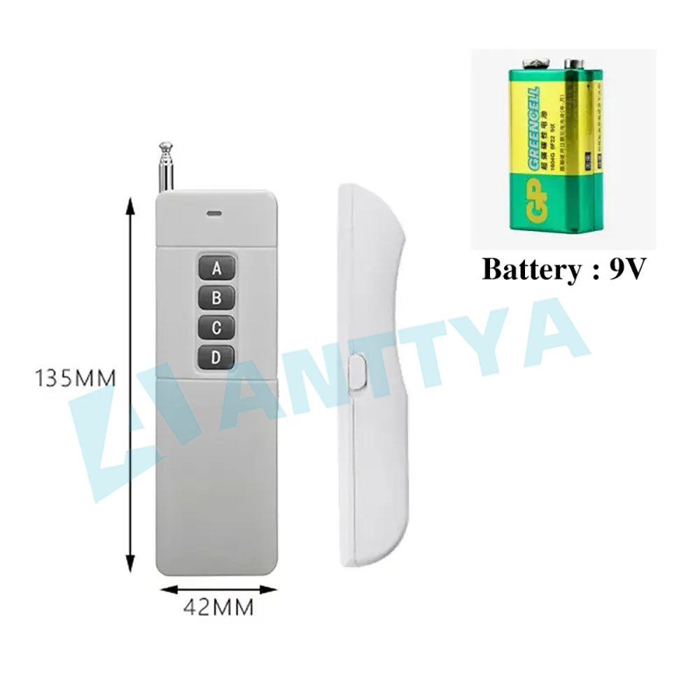 433MHz 220V 4CH RF Sistema de controle remoto sem fio Receptor RF Módulo receptor de relé para interruptor de luz de porta de garagem