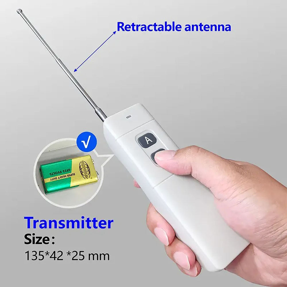 3000m de longa distância sem fio RF433MHz universal 30A relé receptor de alta potência para controle remoto de luz de ventilador interruptor