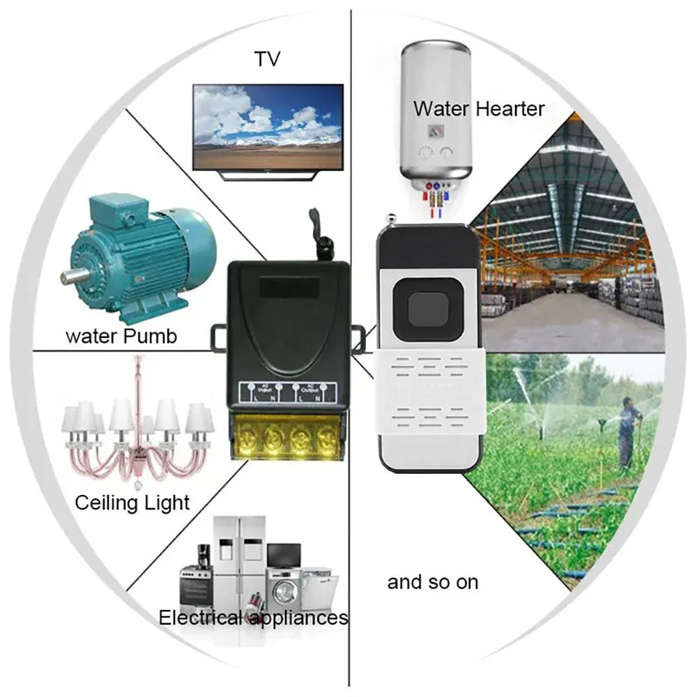 433 Mhz Interruptor de controle remoto DC 12V 24V 30A Relé de controle remoto de alta potência 1000 metros Controle remoto rf