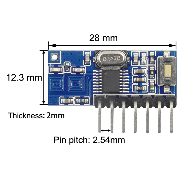 Receptor e transmissor sem fio de 433 MHz Saída 4CH com controle remoto de código de aprendizagem Módulos de RF sem fio EV1527