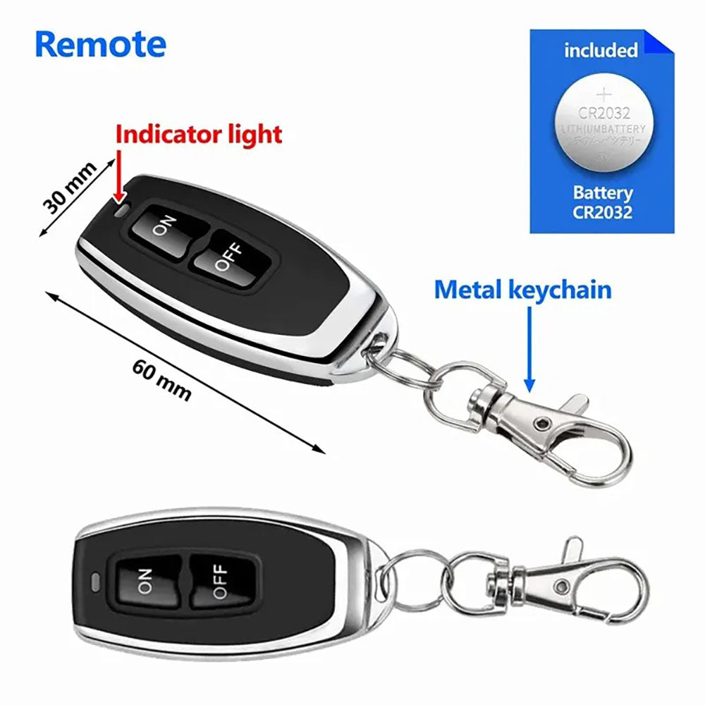 ANTTYA 1 CH 220V Receiver Switch Module + 433MHz RF Learning Code Transmitter Remote Control Kit for Gate Garage Door Lighting