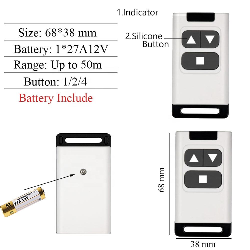 Módulo de interruptor de cortina inteligente RF WiFi 110 V 220 V, controlador de garagem de persiana de enrolar para casa inteligente e suporte remoto sem fio Alexa