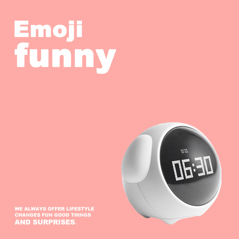 Cute expression alarm clock, fun desk birthday gift, suitable for boyfriends and girlfriends