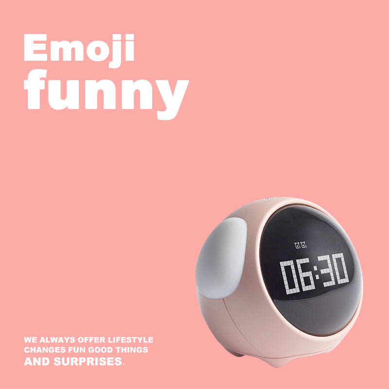 Cute expression alarm clock, fun desk birthday gift, suitable for boyfriends and girlfriends