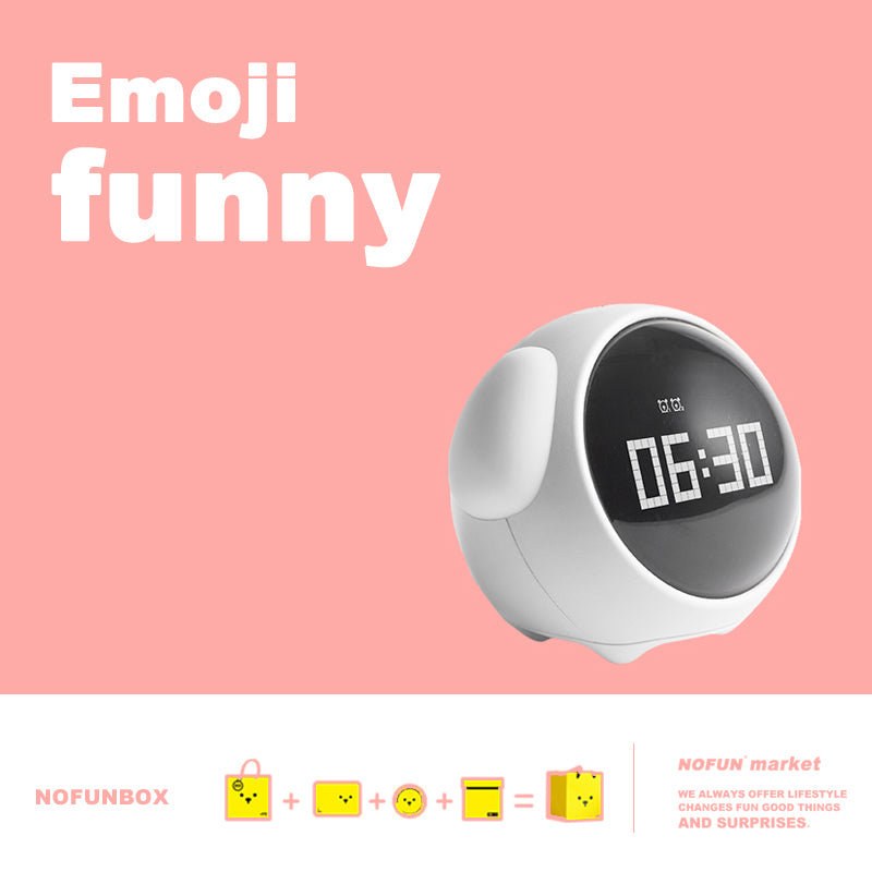 Cute expression alarm clock, fun desk birthday gift, suitable for boyfriends and girlfriends