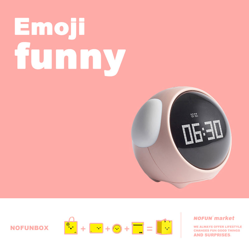 Cute expression alarm clock, fun desk birthday gift, suitable for boyfriends and girlfriends